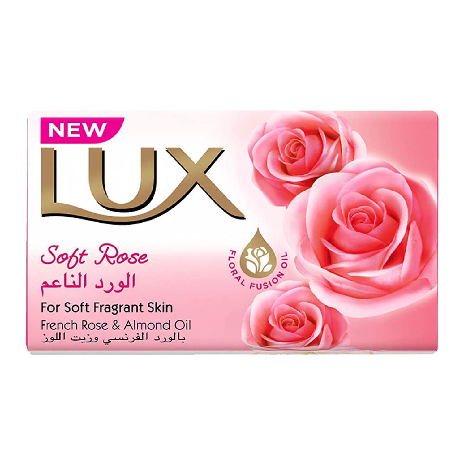 Picture of International UAE Product Lux Soft Rose For Soft fragrant Skin French rose & Almond Oil Soap 170 Gm