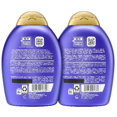 Picture of International Italy Product OGX Thick & Full + Biotin & Collagen Volumizing Shampoo & Conditioner Set, Nutrient-Infused Conditioner with Vitamin B7 Biotin Gives Hair Volume & Body for 72+ Hours Used For Male /female -each..(385+385Ml)