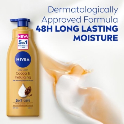 Picture of International Spain Product Nivea Cocoa Butter (5 in 1) Complete Care Body Lotion -400 Ml