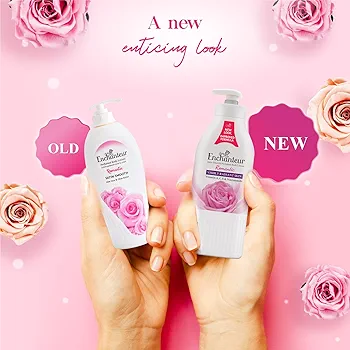 Picture of International Uk Product Enchanteur Perfume body Lotion Romantic Satin smooth Aloe Vera & Olive Butter For used Male/female 500 Ml