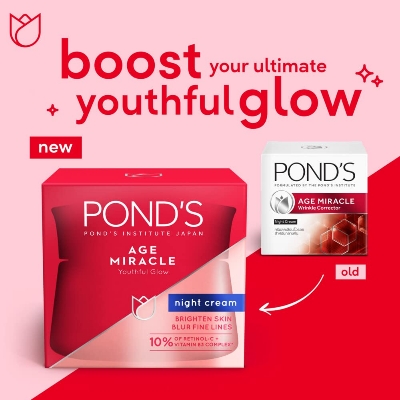 Picture of International Thailand Product Ponds Age miracle Youth Glow Night Cream used For male/female 45 Gm