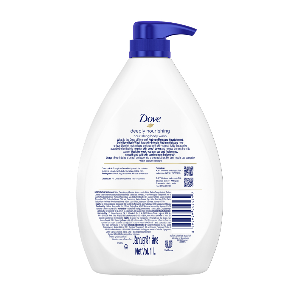 Picture of International Malaysian Product Dove Beauty Nourishing Body Wash For Smooth & Soft Skin Used For Male /Female -1L