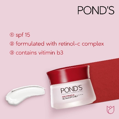 Picture of International Thailand product Ponds Age miracle Youth Glow Day cream Used for male/female  45 Gm