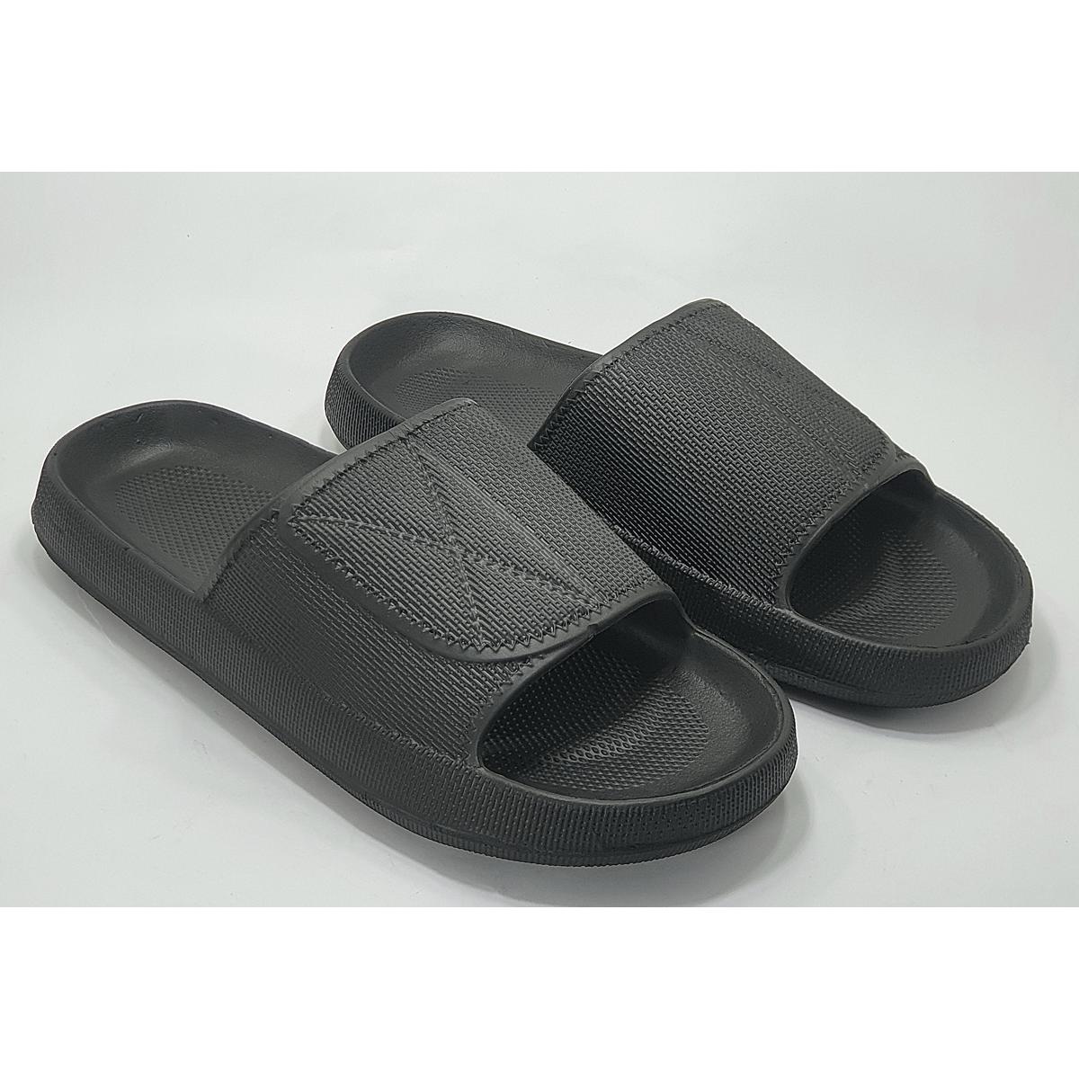 Picture of New Super Comfortable Solid Black Pillow Slides Slipper Sandals