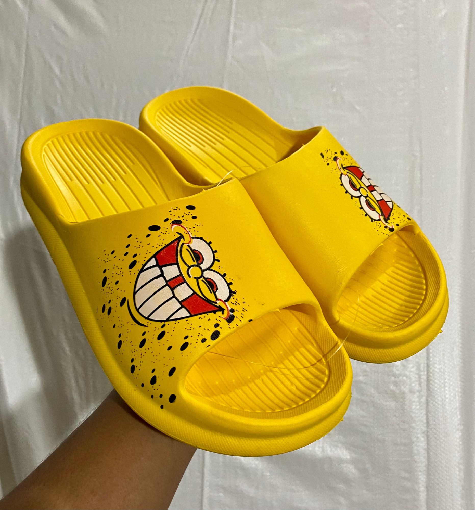 Picture of New Mens Trendy Ultra Soft Quick Drying Non-Slip Cartoon Printed Thick EVA Sole Open Toe Slipper Slides