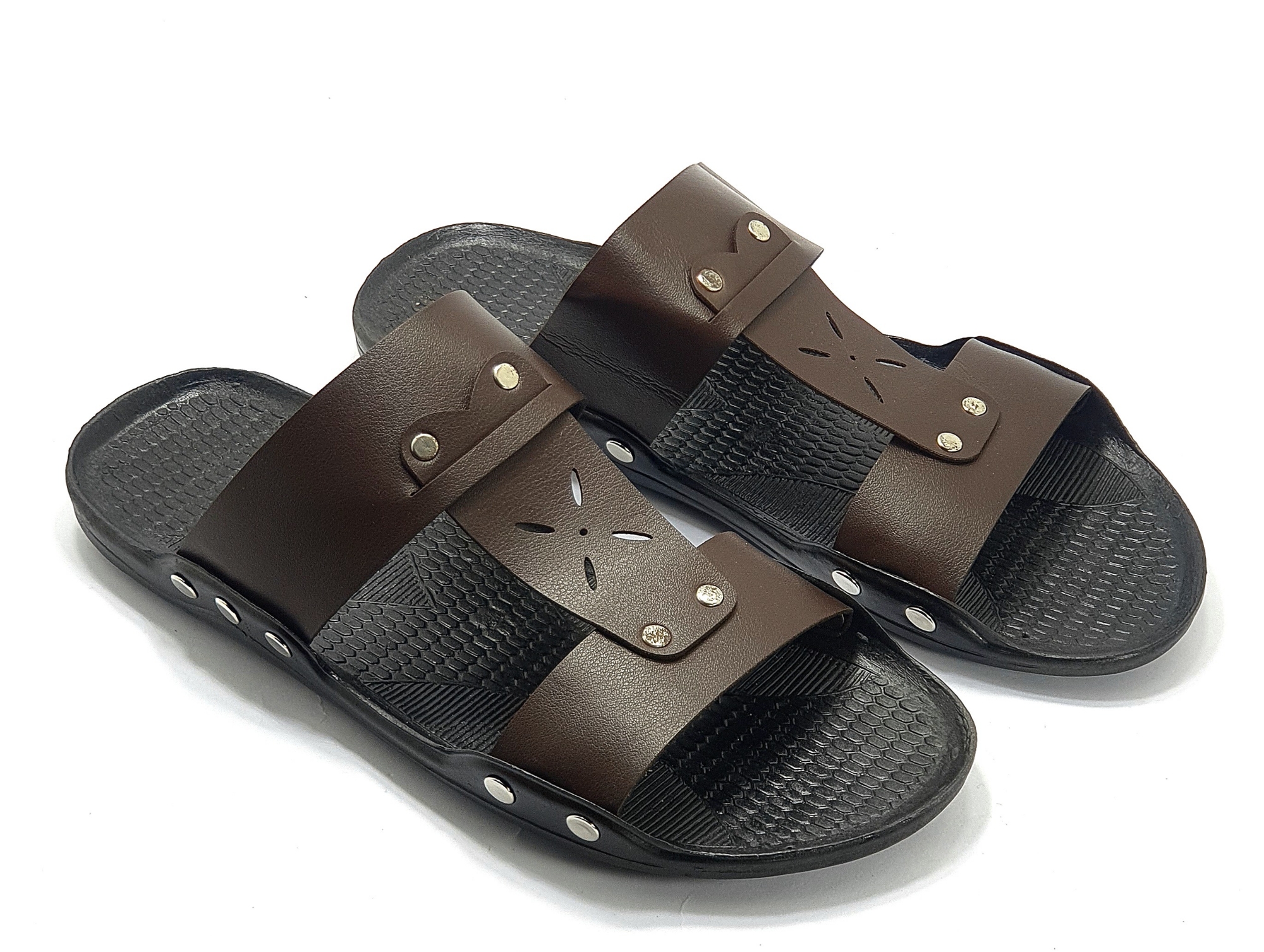 Picture of New Mens Stylish Two Band Upper Designing Summer Slippers Sandals