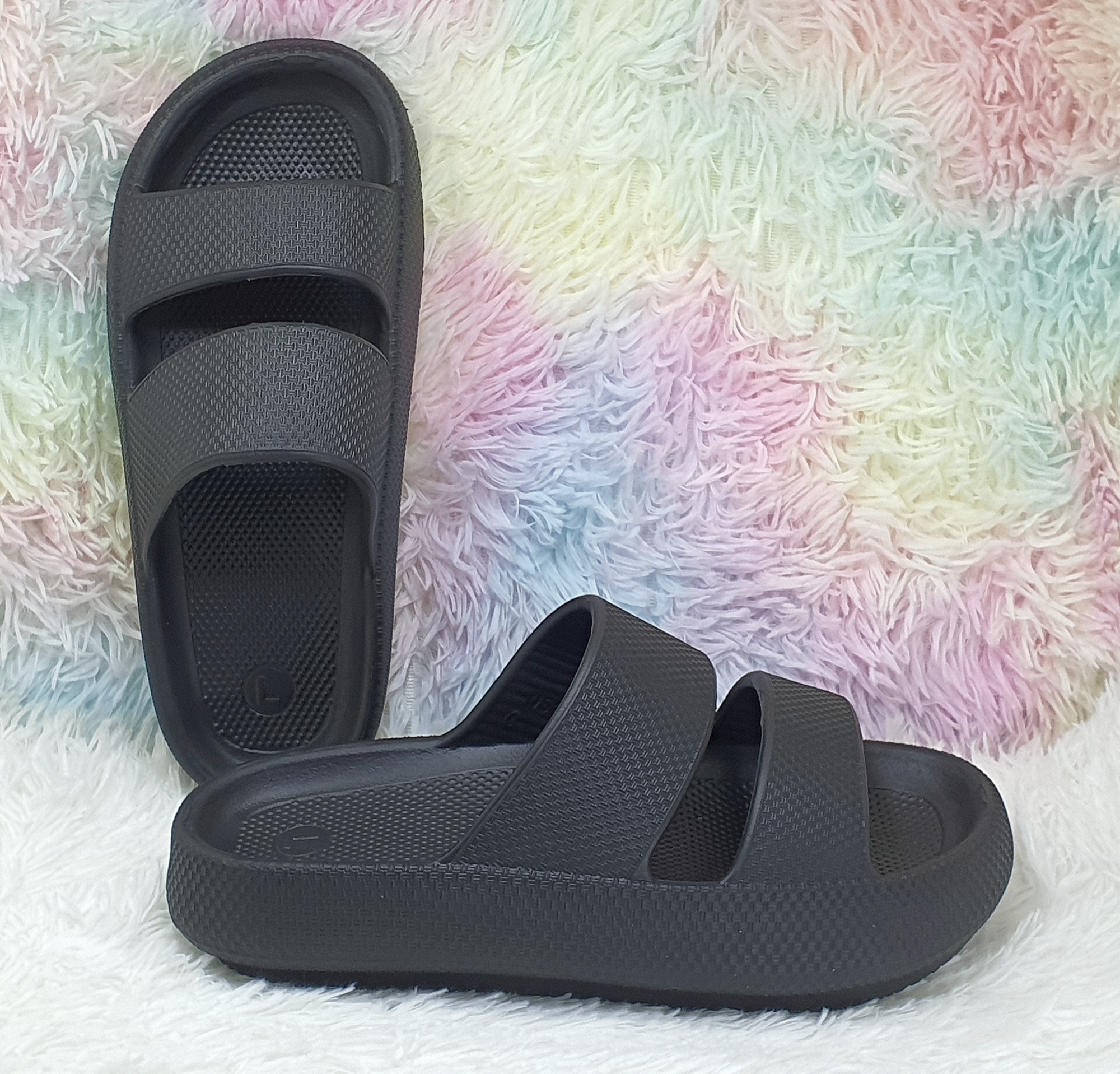 Picture of Versatile -Choice and Remark -Mens Double Band Non-Slip Comfortable Pillow Thick Sole Slides Slippers Sandals- Avant-garde