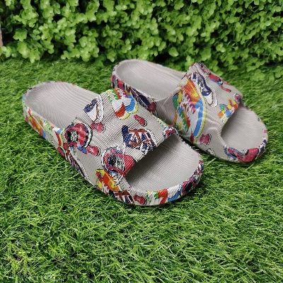 Picture of Mens New Fashionable Trendy Printed Adilette Textured Slip-on Slide Slippers Sandals