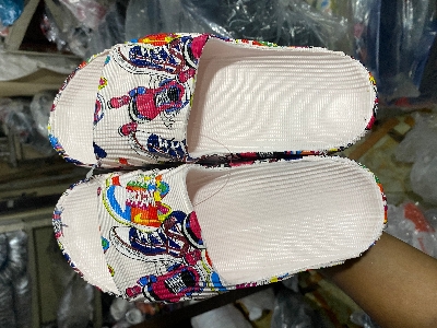 Picture of Mens New Fashionable Trendy Printed Adilette Textured Slip-on Slide Slippers Sandals
