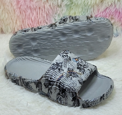 Picture of Mens New Super Trendy Sticker Printed Textured Slip-on Slides Slpper Sandals