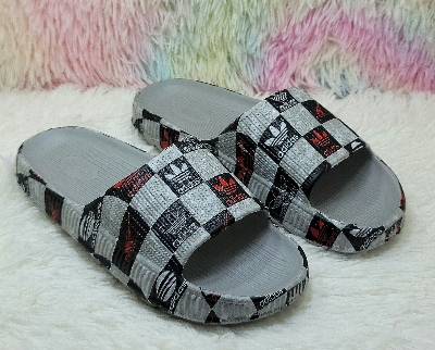 Picture of Mens New Printed Sticker Super Trendy Fashionable Slides Slippers