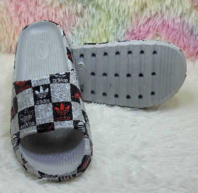 Picture of Mens New Printed Sticker Super Trendy Fashionable Slides Slippers