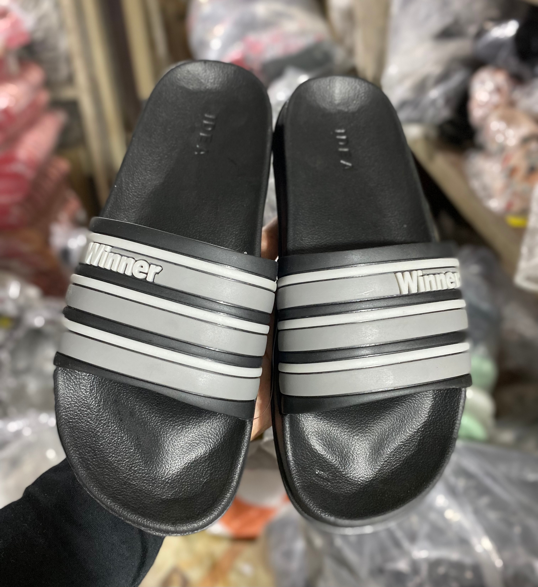 Picture of New Mens Cool Striped Slides Sandals