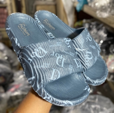 Picture of Mens New Non-Removable Dior Sticker Printed Super Trendy Fashionable Slides Slippers