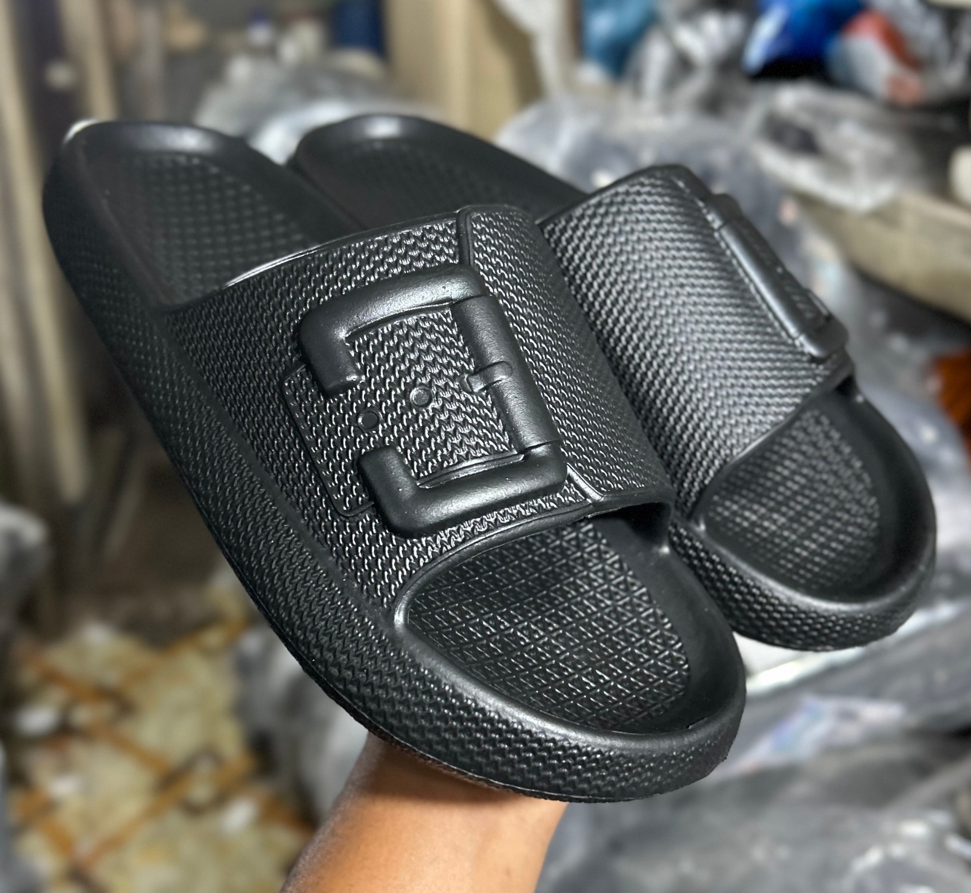 Picture of New Mens Casual Comfortable Buckle Design Slides Slippers Sandals