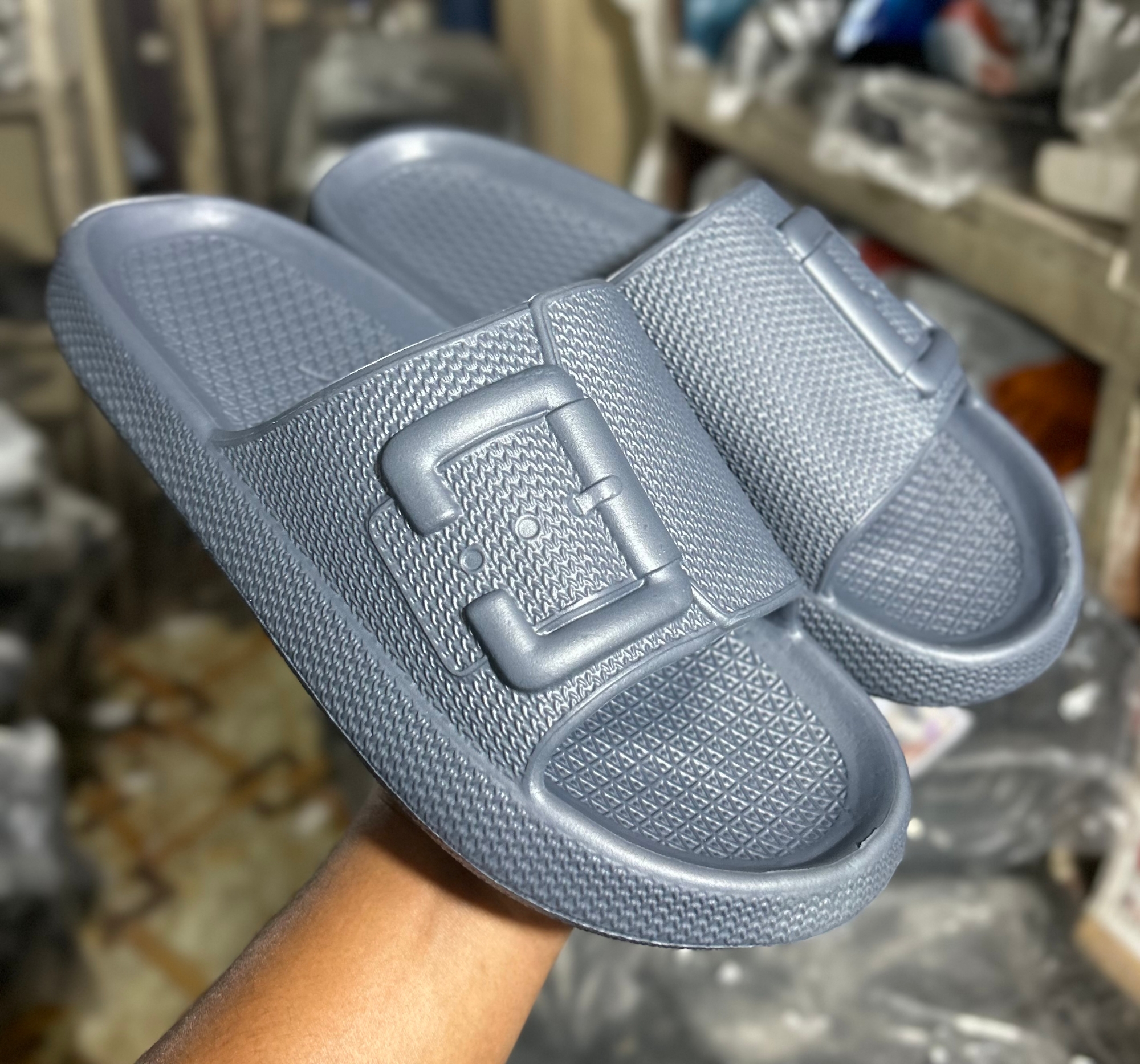 Picture of New Mens Casual Comfortable Buckle Design Slides Slippers Sandals