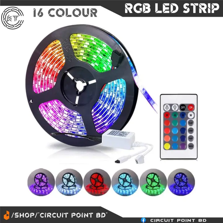 Picture of only Led 5050 16 color light / only 12v 3A adapter / only remote & controller