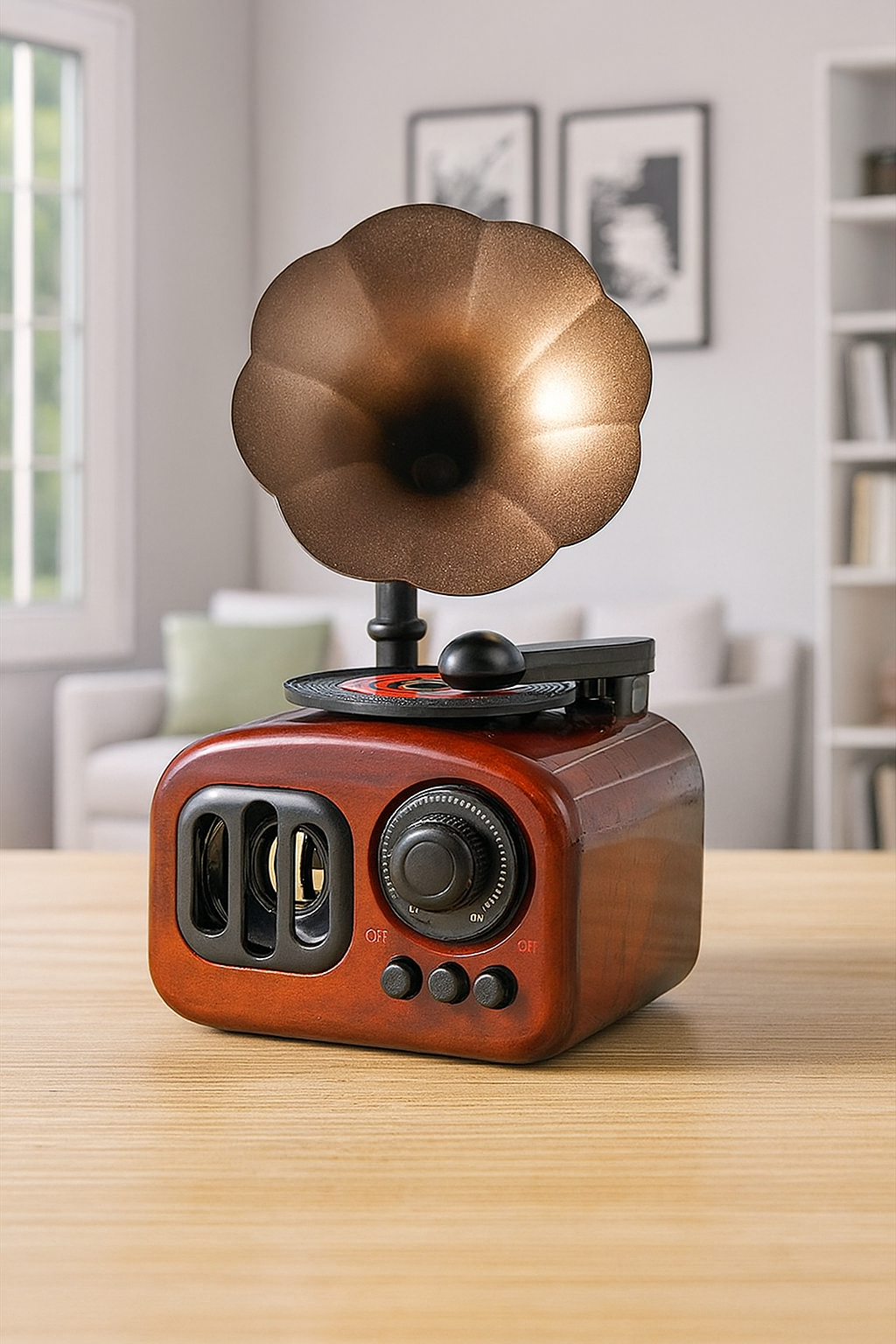 Picture of Vintage Nostalgic Phonograph Music Box Ornament