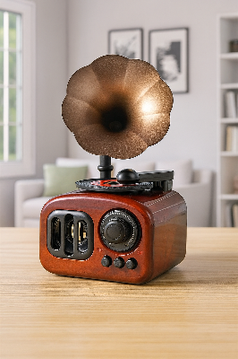 Picture of Vintage Nostalgic Phonograph Music Box Ornament