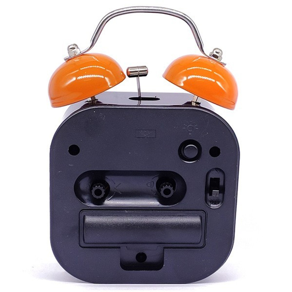 Picture of Orange Dial Square Shaped Alarm Clock –Table Clock