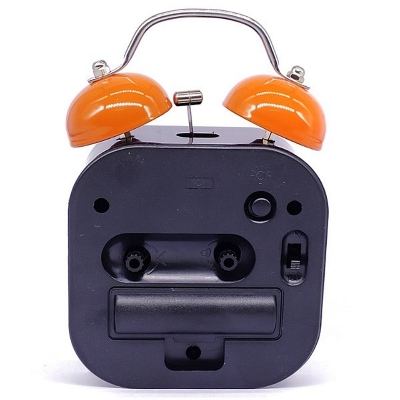 Picture of Orange Dial Square Shaped Alarm Clock –Table Clock