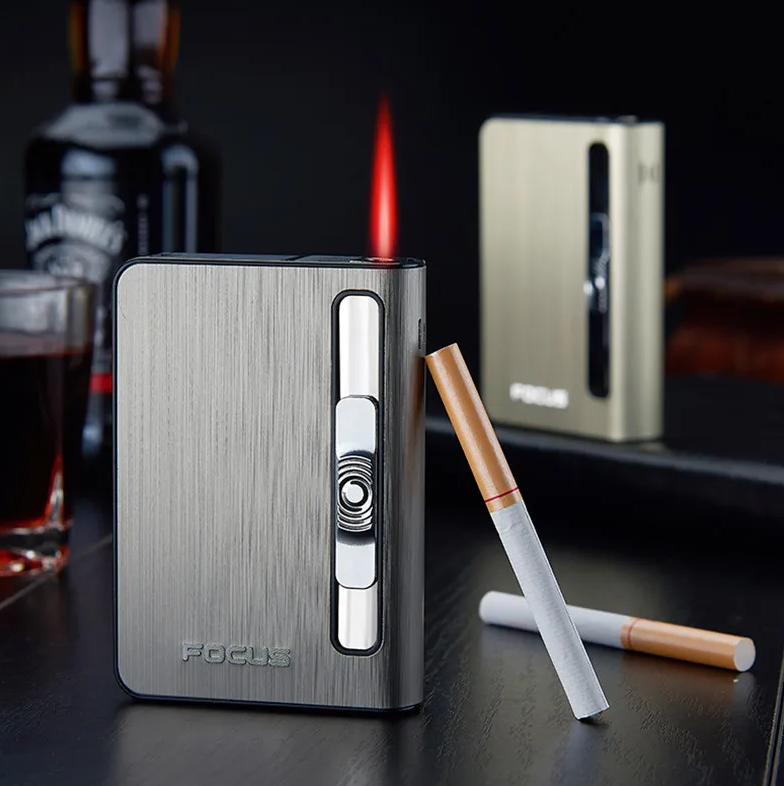 Picture of Focus cigaratte box dispenser with lighter 10 pcs capacity
