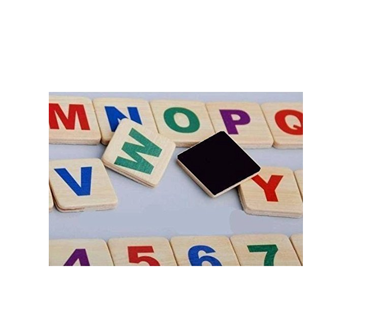 Picture of Baby Educational Learning Board, Wooden Double-Sided Magnetic White & Black Board