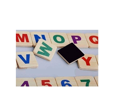 Picture of Baby Educational Learning Board, Wooden Double-Sided Magnetic White & Black Board