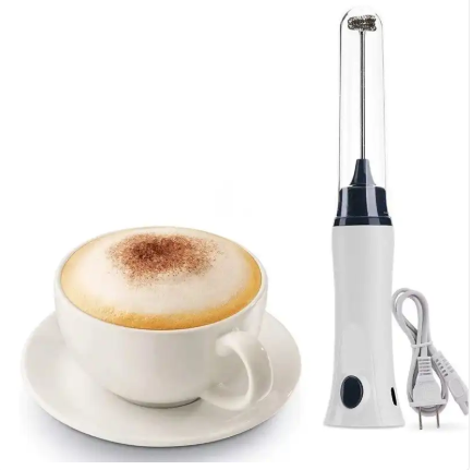 Picture of Handheld Electric Coffee Mixer Frother Automatic Milk Beverage Foamer Cream Whisk Cooking Stirrer Egg Beater With Cover