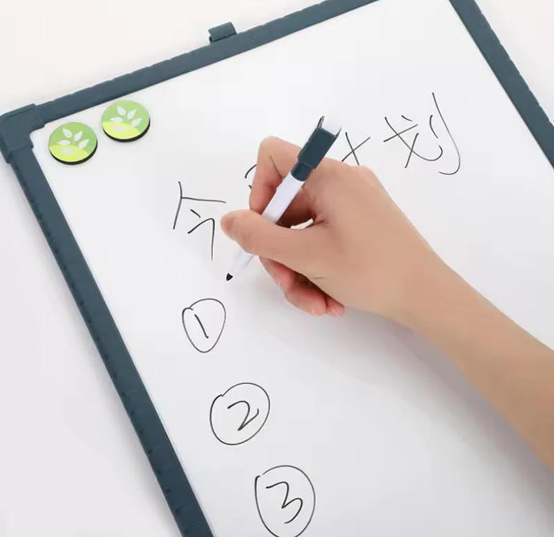 Picture of Dry Erase Whiteboard for Kids & Students – Red Frame, Easy Write & Wipe Drawing Board