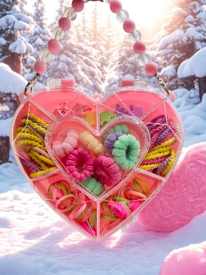 Picture of Girls Nylon Rubber Band Hair Pins Child Women Elastic Hair Band Hair Clips Kid Hair Accessories Set with Band Hair gift