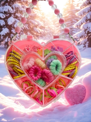 Picture of Girls Nylon Rubber Band Hair Pins Child Women Elastic Hair Band Hair Clips Kid Hair Accessories Set with Band Hair gift