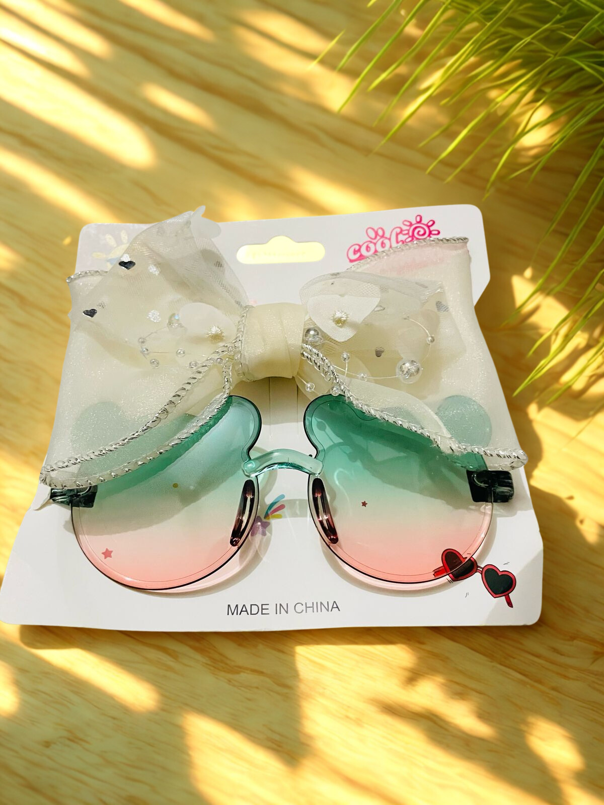 Picture of Children's Headband Sunglasses Sets Bow Hairband With Cartoon Bear Glasses