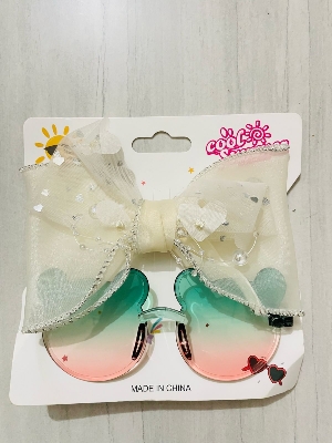 Picture of Children's Headband Sunglasses Sets Bow Hairband With Cartoon Bear Glasses