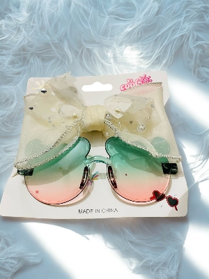 Picture of Children's Headband Sunglasses Sets Bow Hairband With Cartoon Bear Glasses