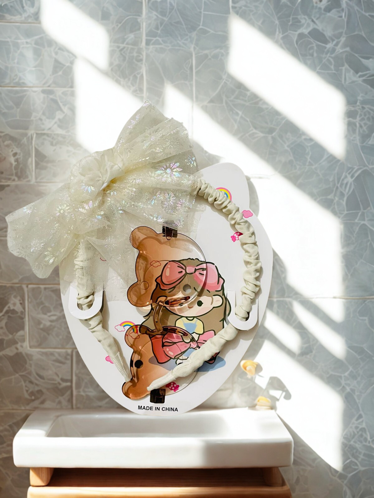 Picture of Headband and sunglasses set and gift hair clip for kids