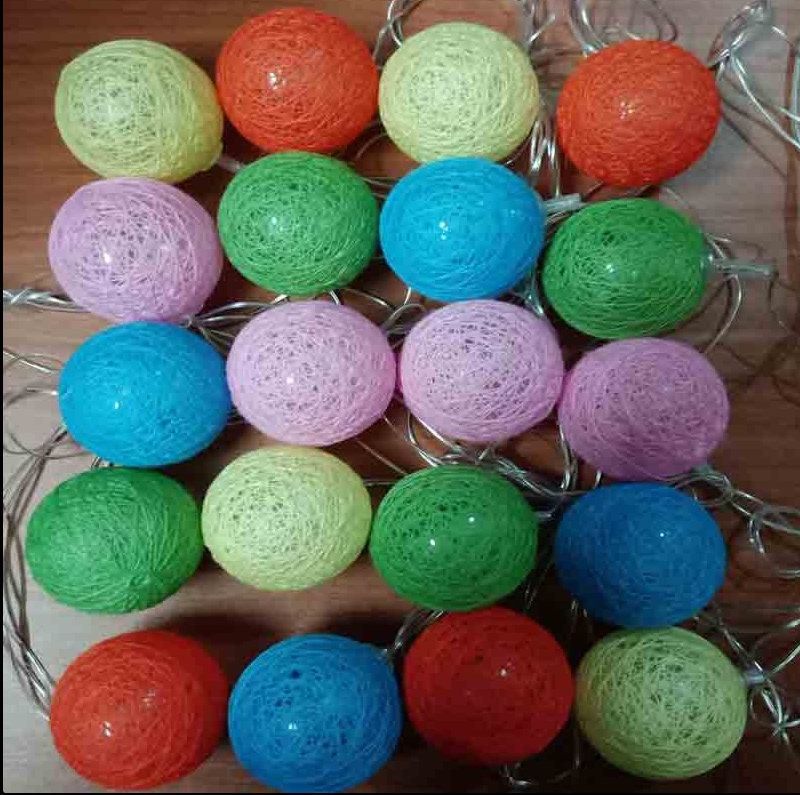 Picture of Color Changing LED Ball String Lights – 20 Balls, 12 Ft PVC Fairy Lights for Wedding, Christmas & Home Decoration