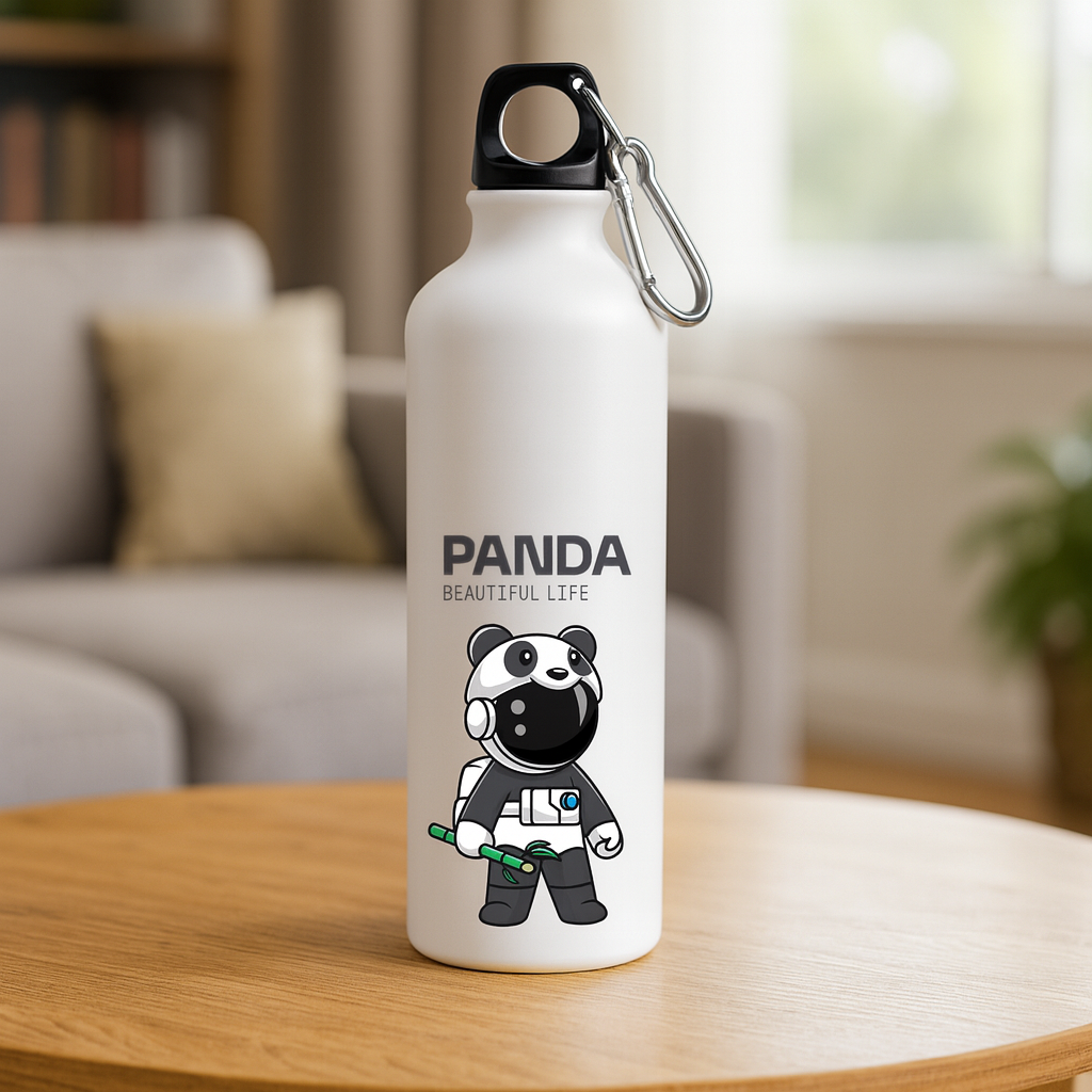 Picture of Unique Drinking Pot – Panda, Food Grade Aluminum, Leak-Proof with Hanging Buckle