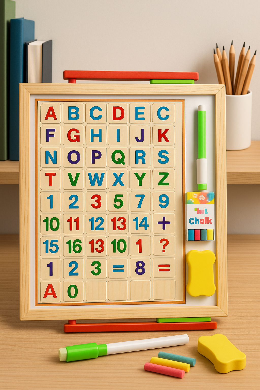 Picture of Educational Magnetic White and Black Drawing Board