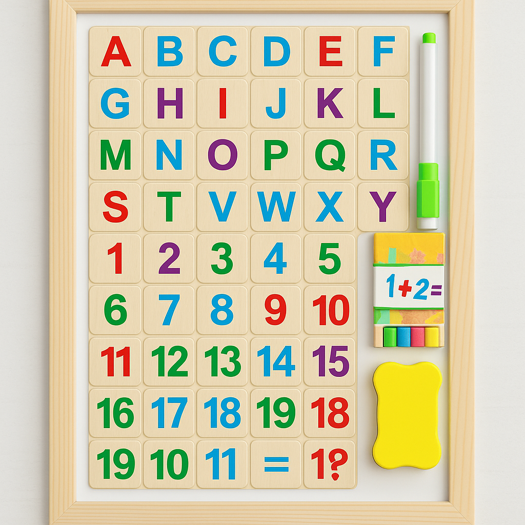 Picture of Educational Magnetic White and Black Drawing Board