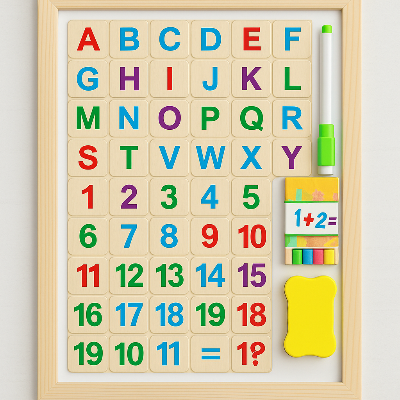 Picture of Educational Magnetic White and Black Drawing Board