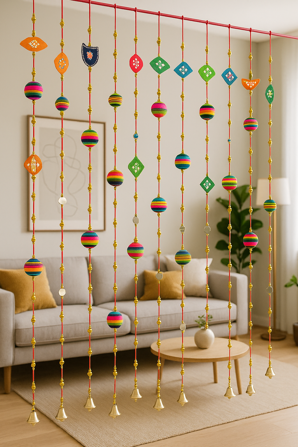 Picture of Home Decor Large Handicraft Wall or Door Hanging Chime Bell. 1 piece 180tk - 3 piece 490 - 5 piece 790 -12 piece (Full set) 1860