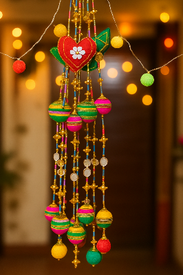 Picture of Home Decor Large Handicraft Wall or Door Hanging Chime Bell. 1 piece 180tk - 3 piece 490 - 5 piece 790 -12 piece (Full set) 1860