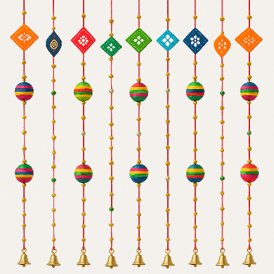 Picture of Home Decor Large Handicraft Wall or Door Hanging Chime Bell. 1 piece 180tk - 3 piece 490 - 5 piece 790 -12 piece (Full set) 1860