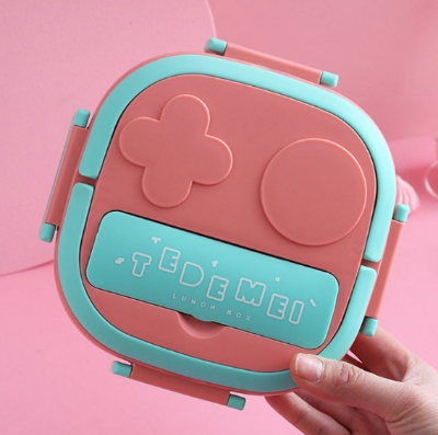 Picture of Stainless Steel Lunch Box and Food Container – Pink – with Spoon