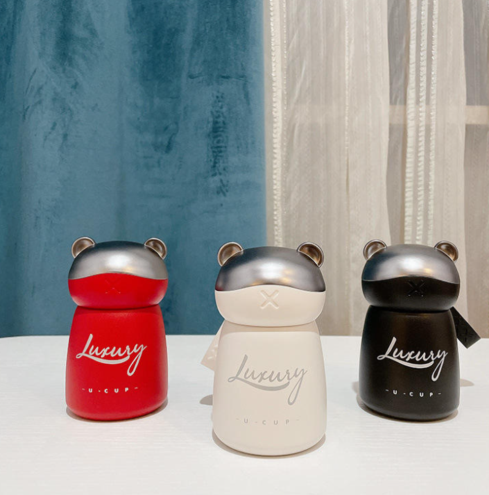 Picture of Mini Cute Bear Thermos Bottle (150ml) – Kids, Girls & Women Travel Outdoor Insulated Mug