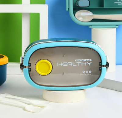 Picture of Insulated Food Container with Lid, Double Walled, BPA Free, Dishwasher Safe, Suitable for Meals and Snacks (750ml) (Blue)