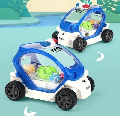 Picture of Baby Cartoon Police Battery Electric Car Toy Kids With Light