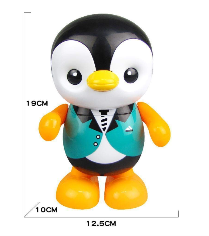 Picture of Dancing Penguin Toy Robot with Lightning Swinging Arms in Suit and Music for Kids