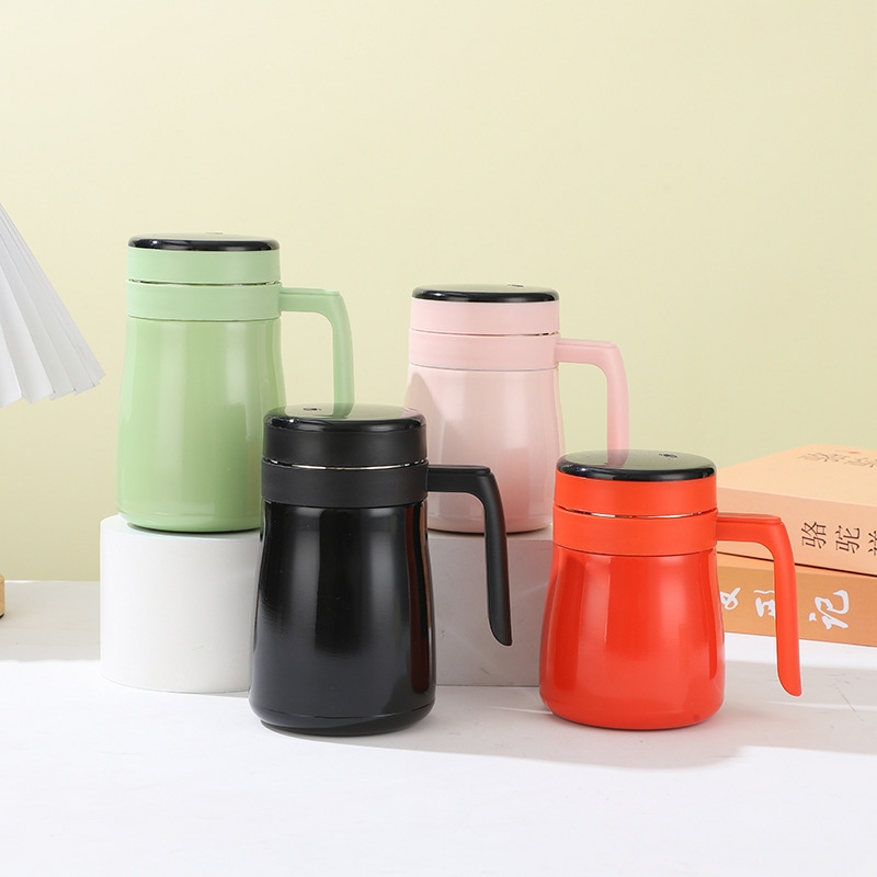 Picture of Thermal Glass Coffee Mug Stainless Steel 532ml Hot/Cold LED temperature indicator display